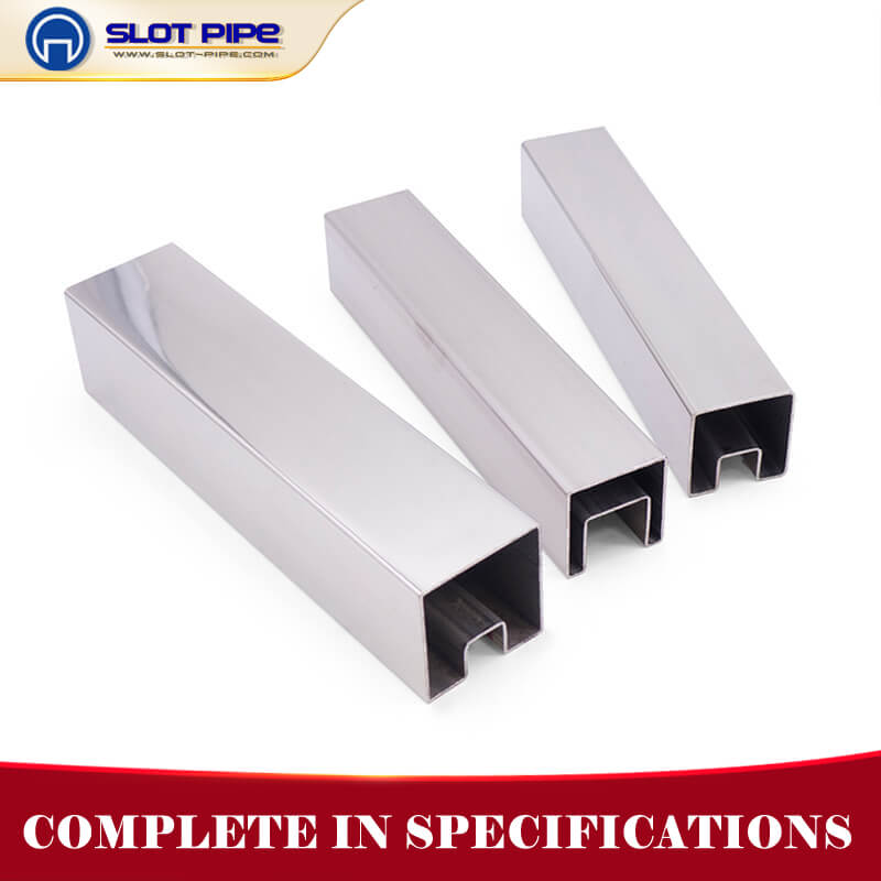 Hot selling 304 316 Stainless Steel Square slotted pipe for Handrail Railing Top Rail